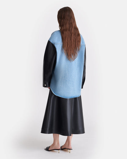 Zinnie Shirt - Mid Blue-Black | Nanushka