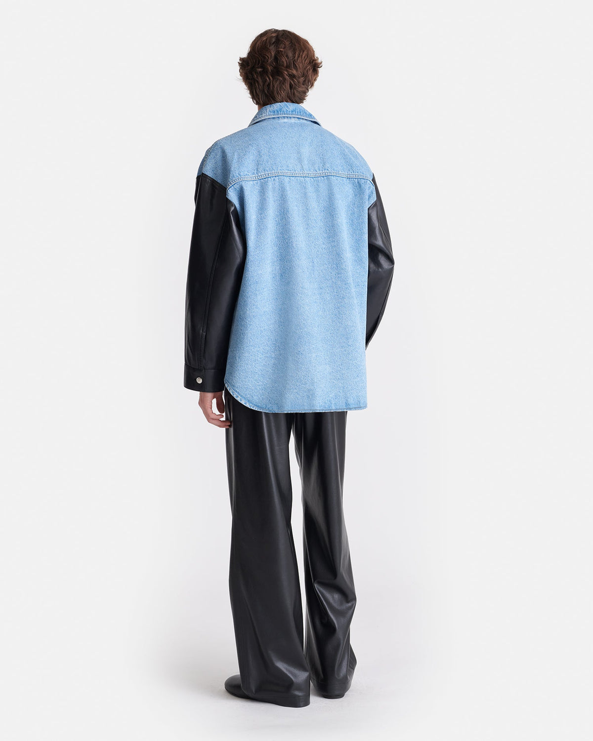 Zinnie Shirt - Mid Blue-Black | Nanushka