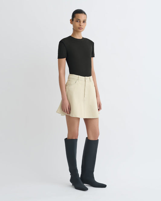 Neah Denim mini skirt - Beige | Nanushka