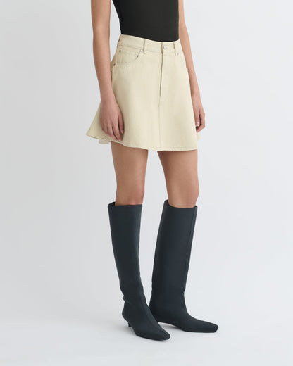 Neah Denim mini skirt - Beige | Nanushka