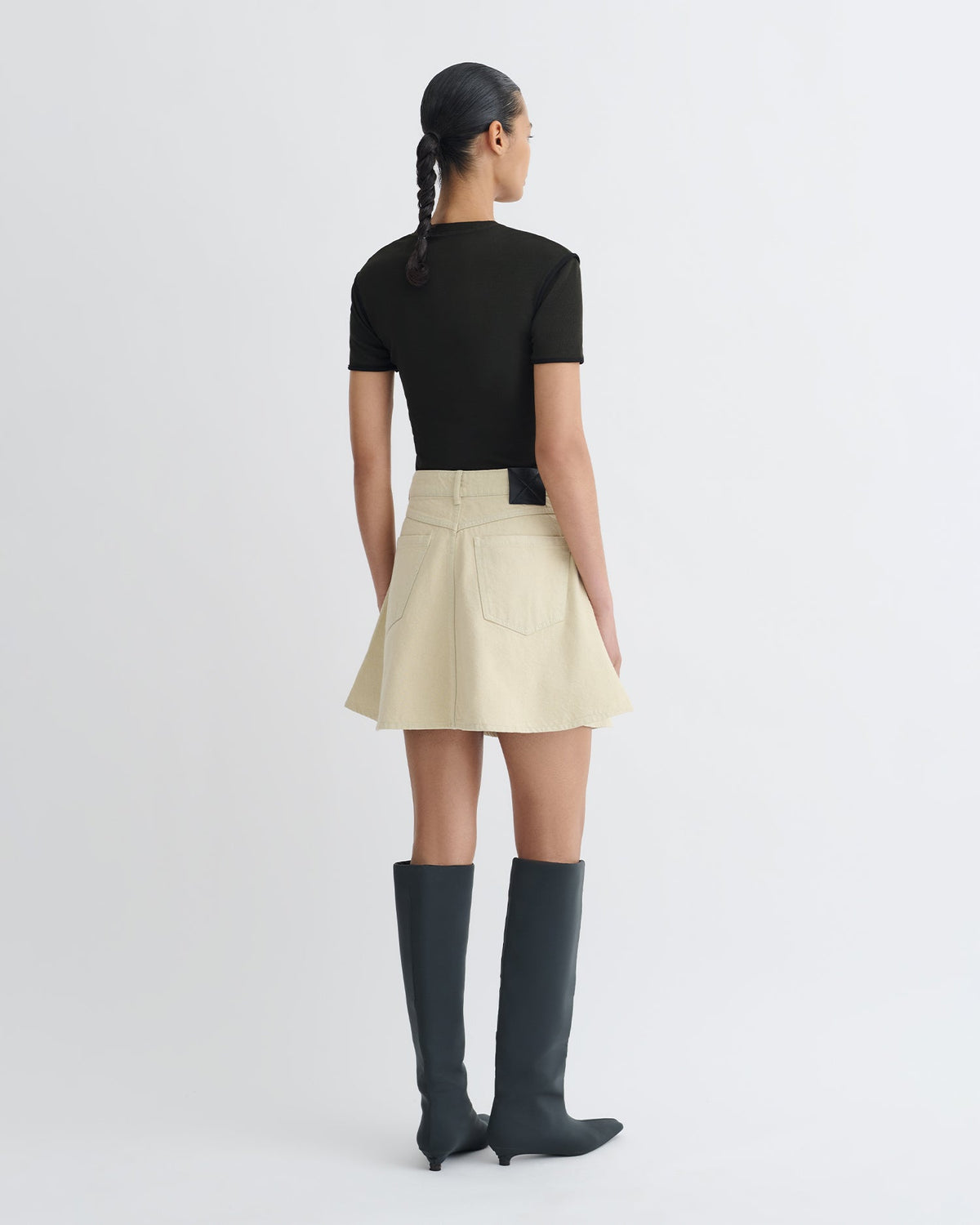 Neah Denim mini skirt - Beige | Nanushka