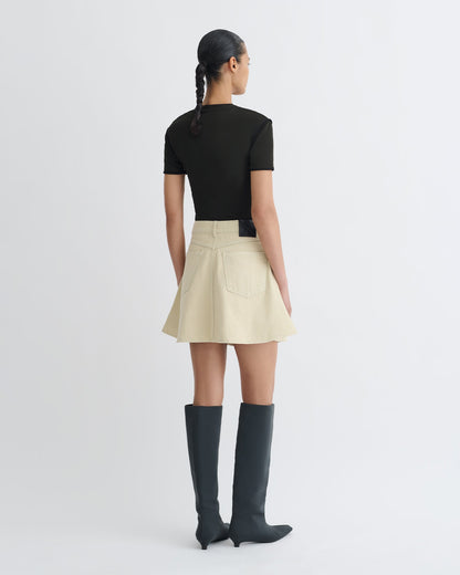Neah Denim mini skirt - Beige | Nanushka