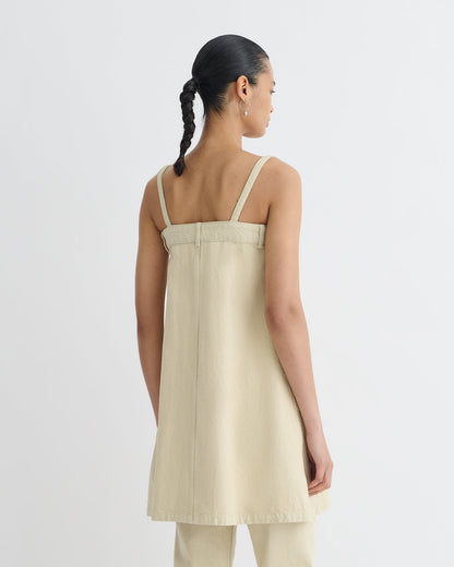 Lidwina Denim mini dress - Beige | Nanushka