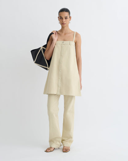 Lidwina Denim mini dress - Beige | Nanushka