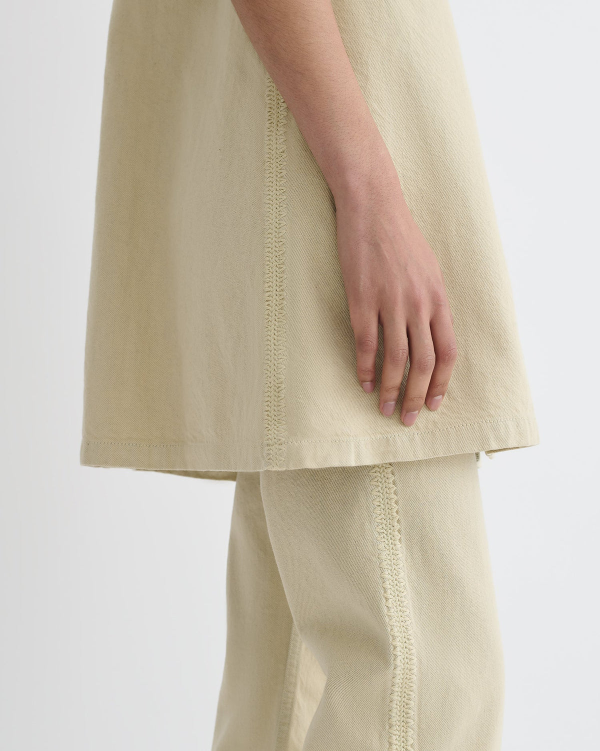 Lidwina Denim mini dress - Beige | Nanushka