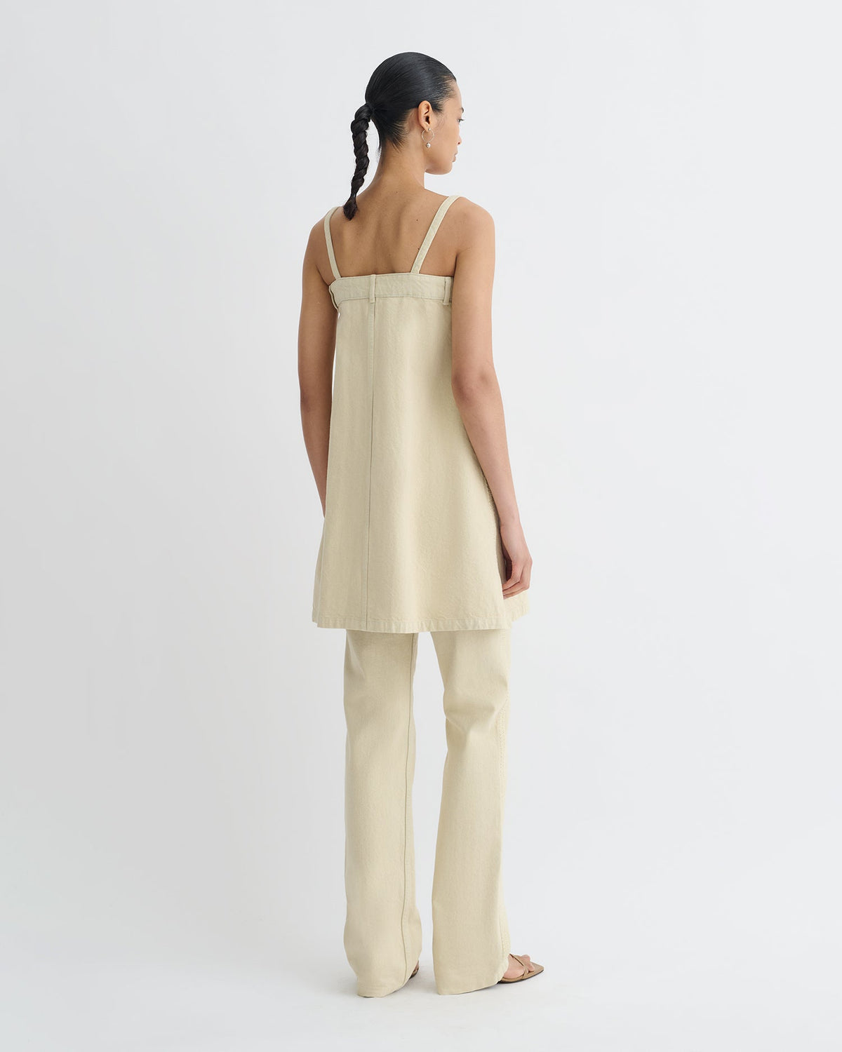 Lidwina Denim mini dress - Beige | Nanushka