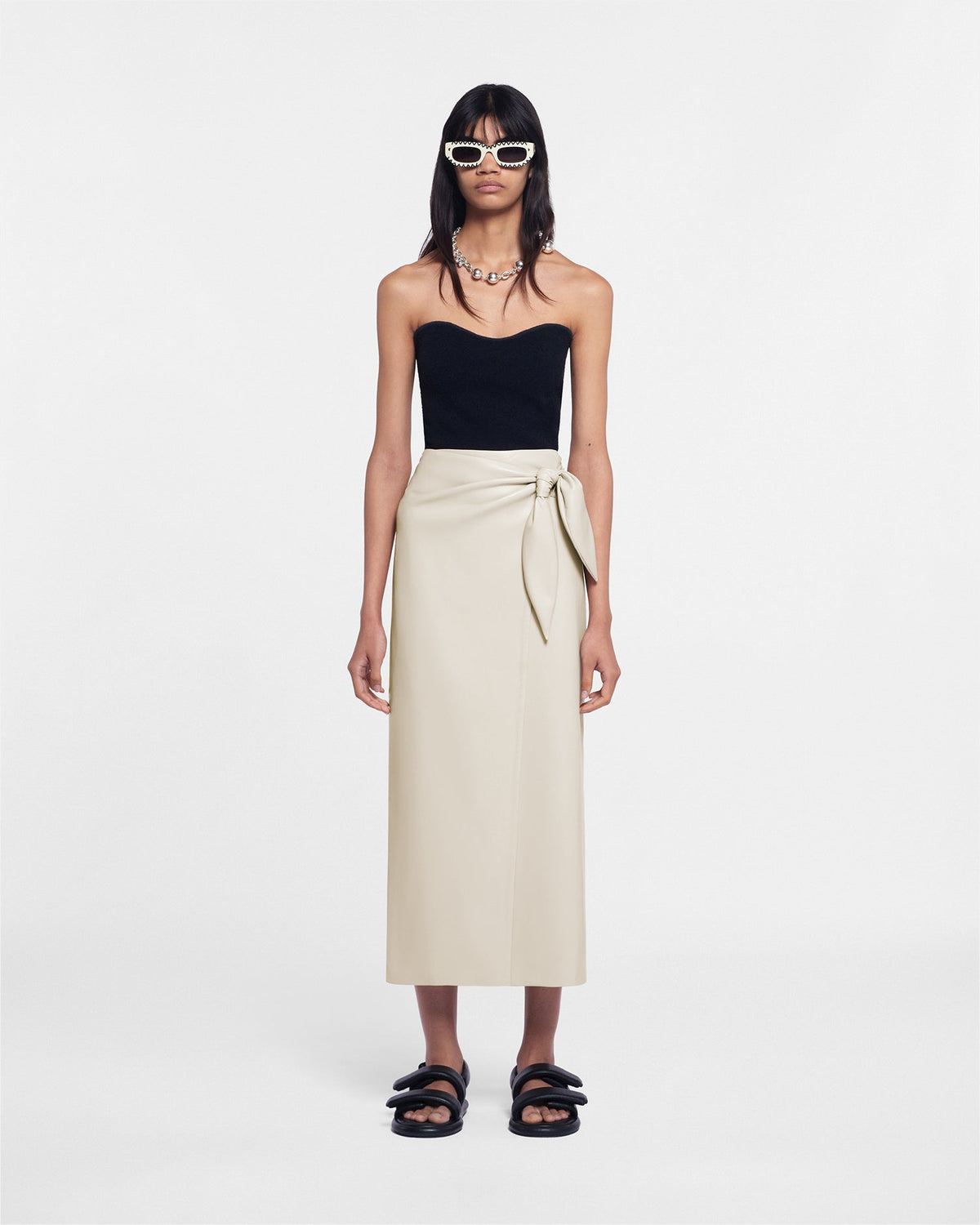 Amas Sarong skirt - Creme | Nanushka