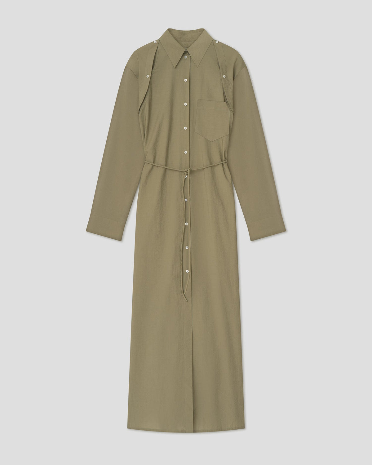 Erisha Maxi shirt dress - Moss | Nanushka