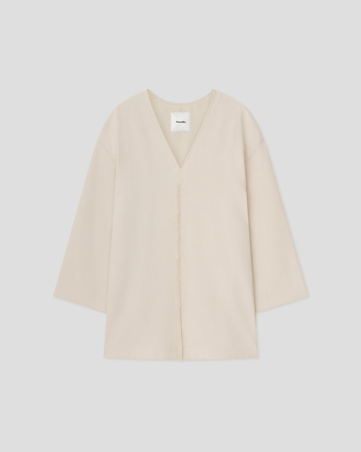 Isabelle V-Neck mini dress - Creme | Nanushka