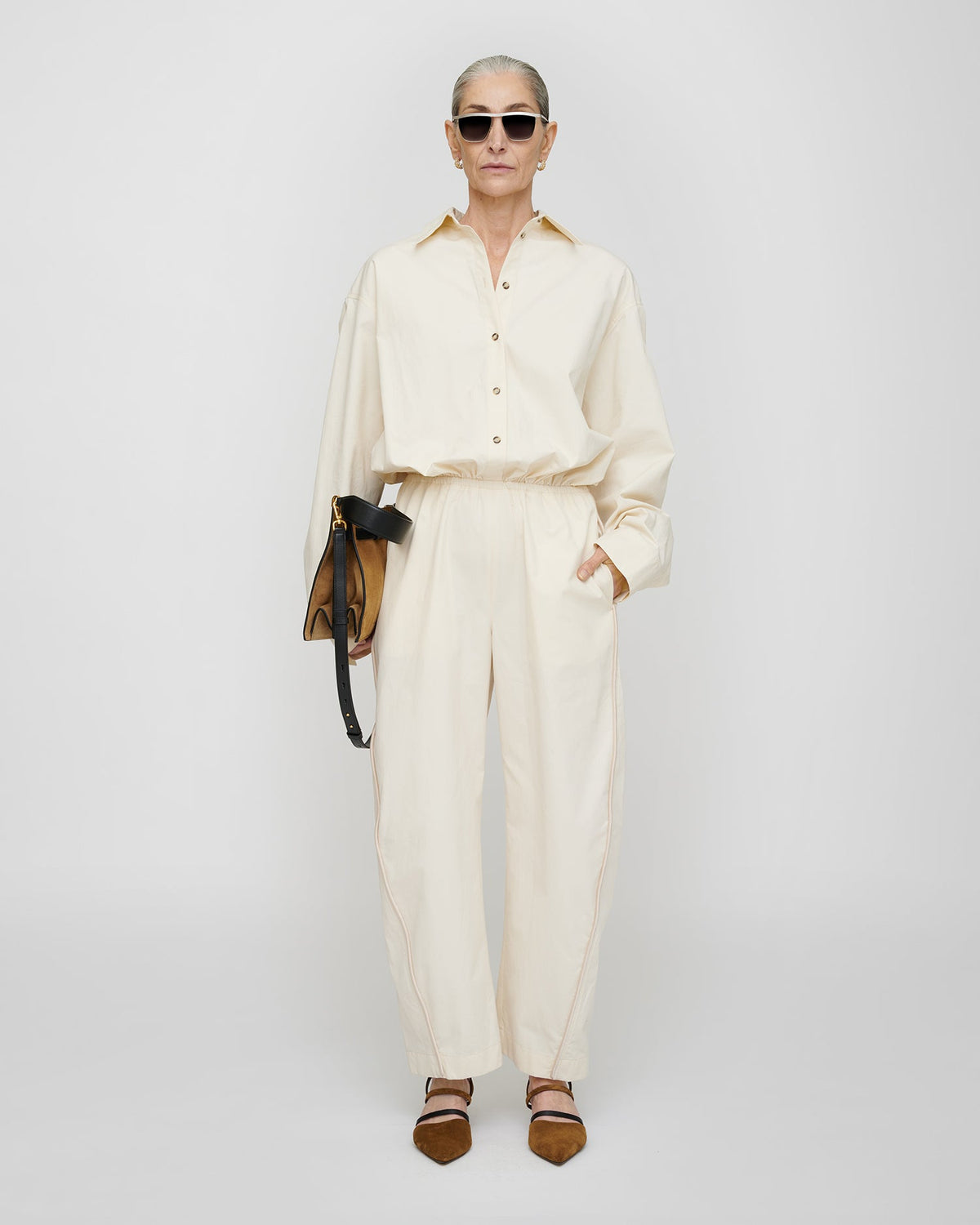 Bibione Jumpsuit - Creme | Nanushka