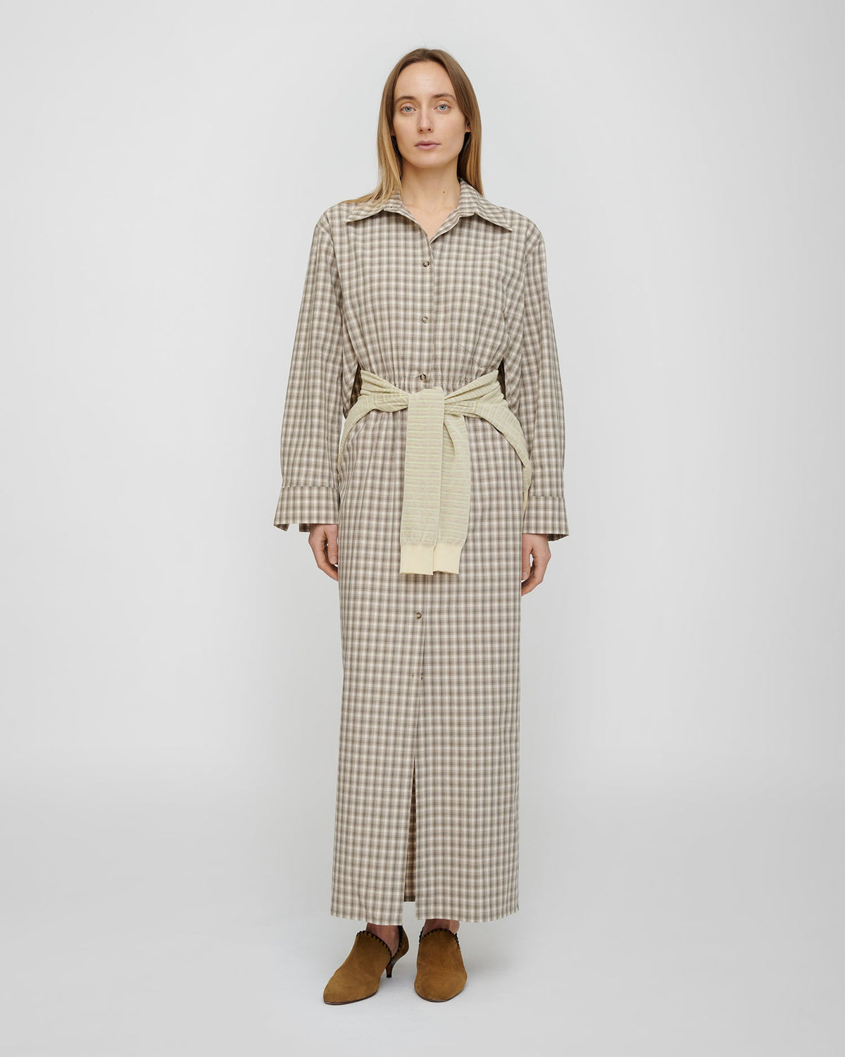 Usha Dress - Creme/Grey | Nanushka