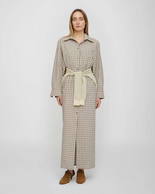 Usha Dress - Creme/Grey | Nanushka