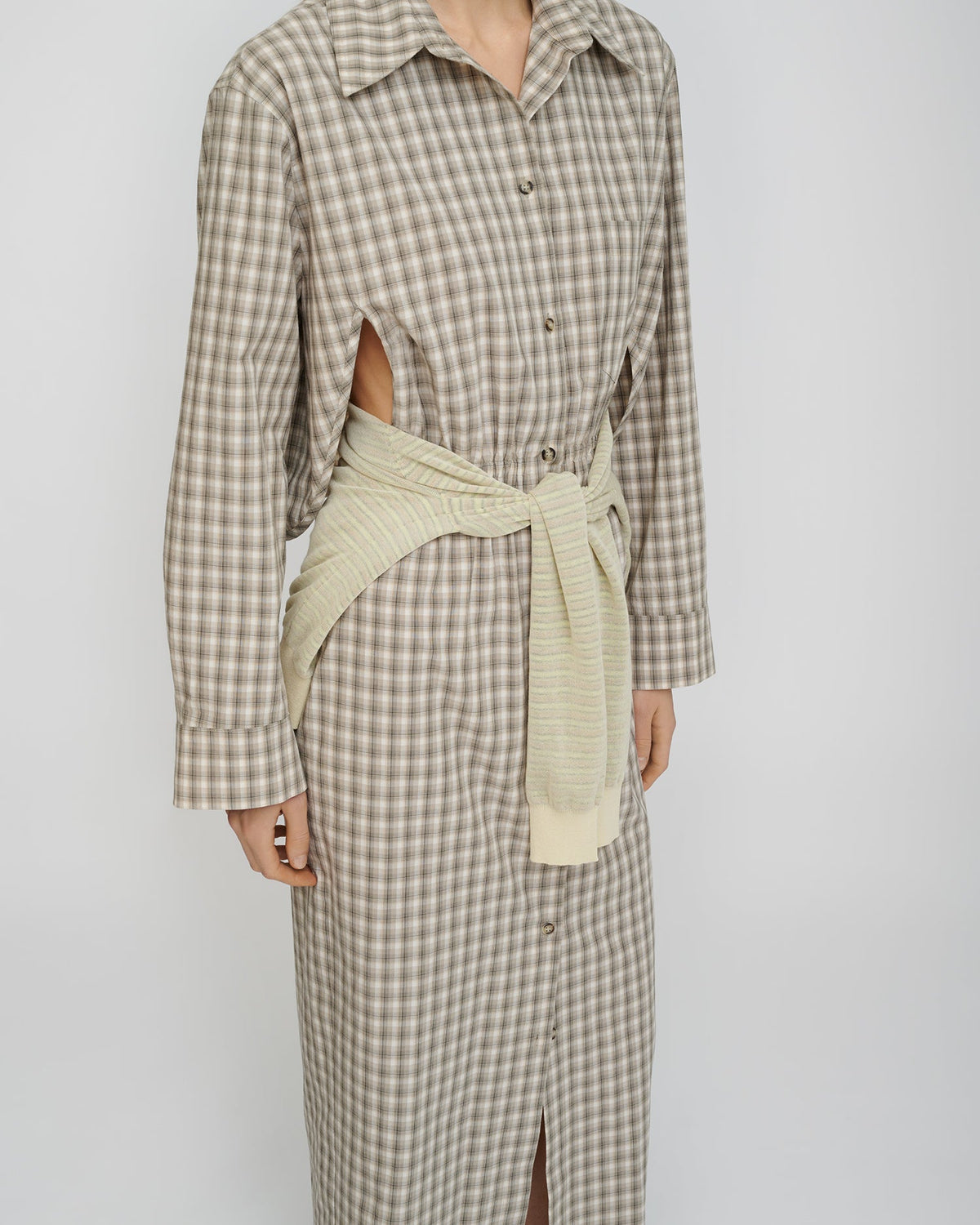 Usha Dress - Creme/Grey | Nanushka