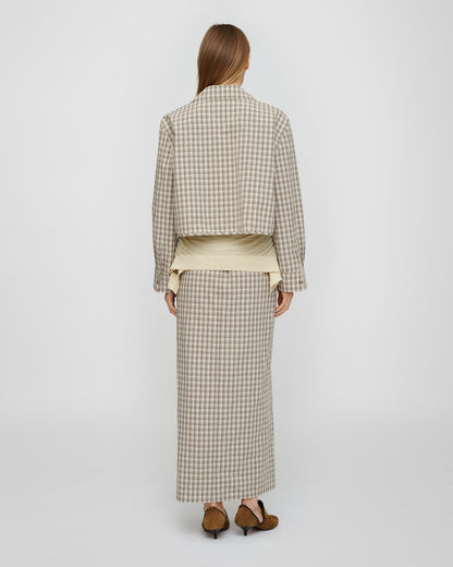 Usha Dress - Creme/Grey | Nanushka