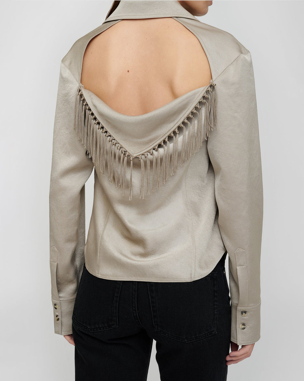 Anjana Shirt - Silver | Nanushka
