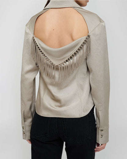 Anjana Shirt - Silver | Nanushka