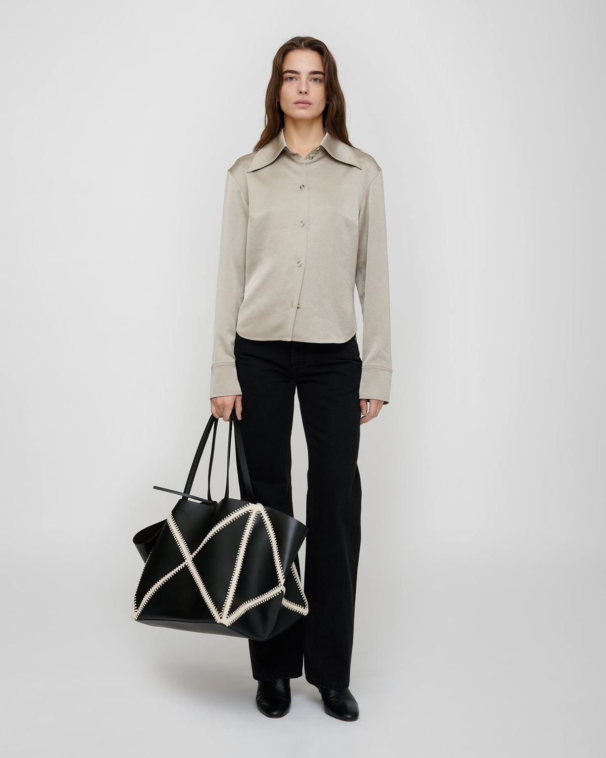 Anjana Shirt - Silver | Nanushka