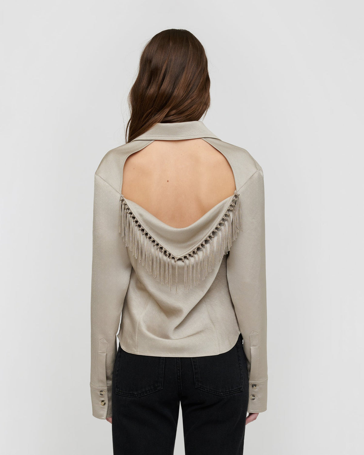 Anjana Shirt - Silver | Nanushka