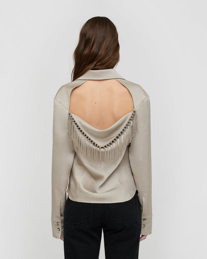 Anjana Shirt - Silver | Nanushka