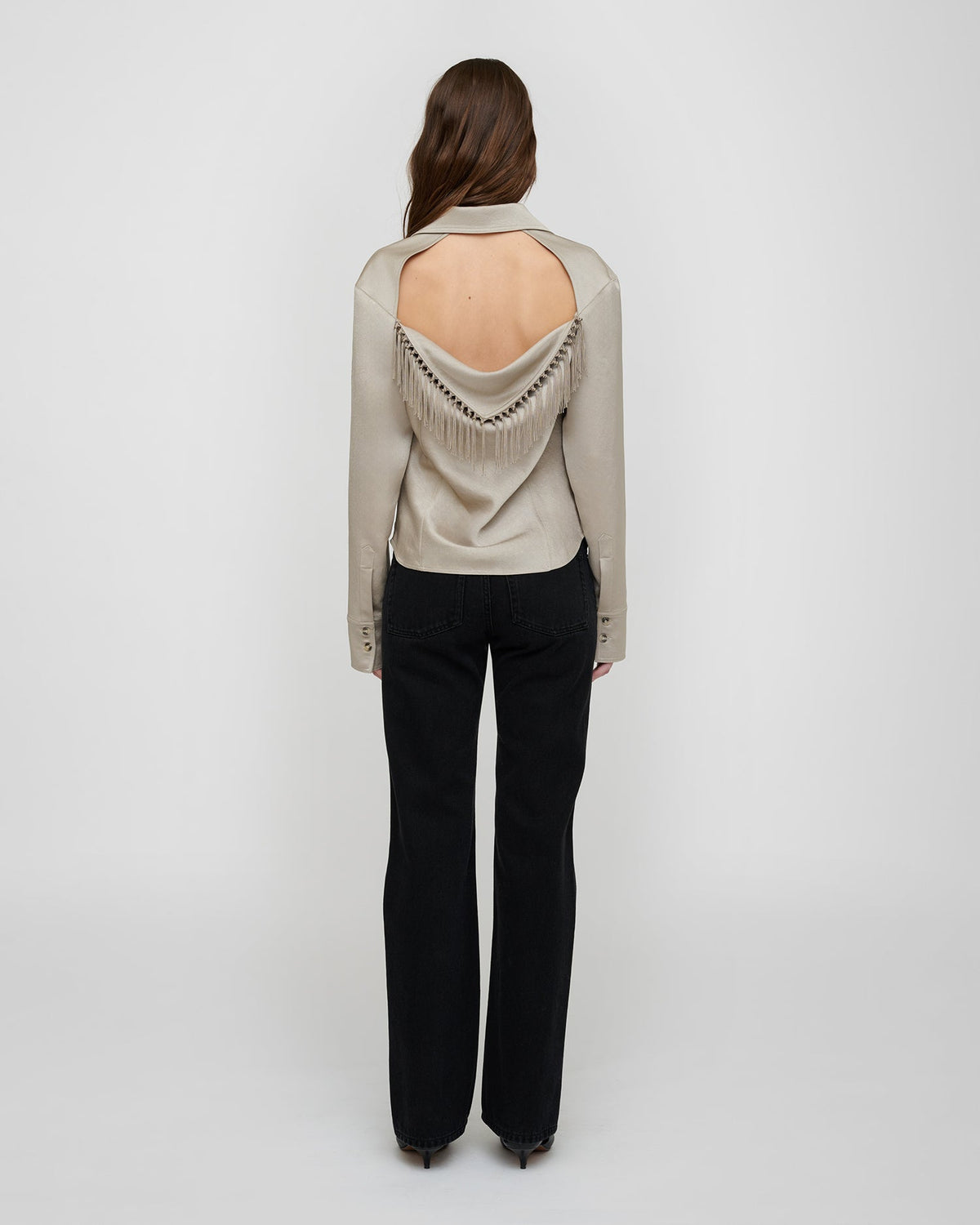 Anjana Shirt - Silver | Nanushka