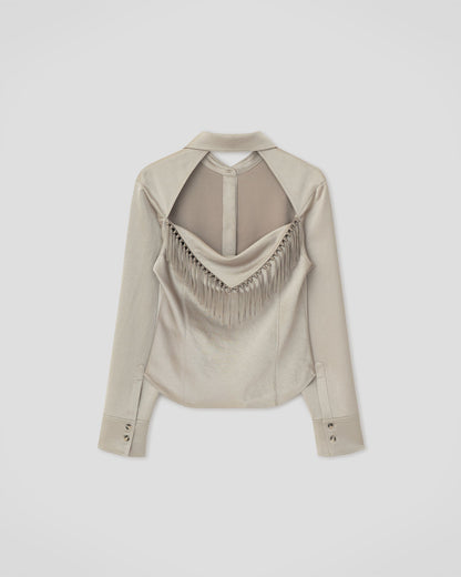 Anjana Shirt - Silver | Nanushka