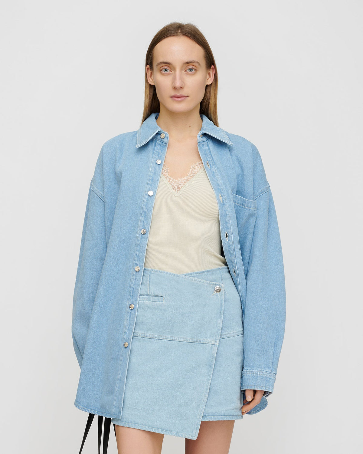 Aarna Denim shirt - Eco Light Wash | Nanushka