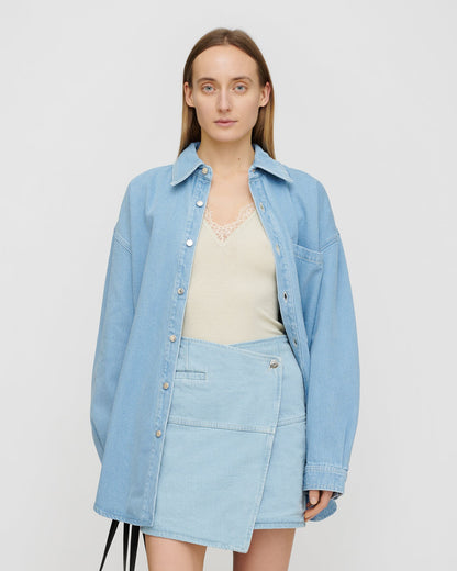 Aarna Denim shirt - Eco Light Wash | Nanushka