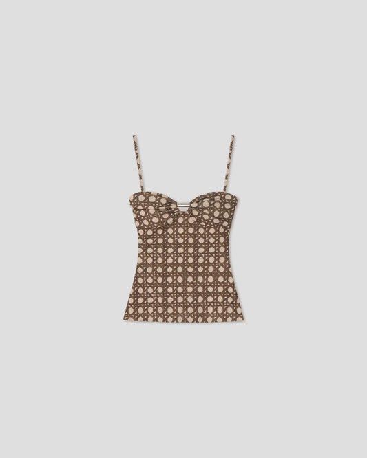 Kauit Bralette top - Rattan Polka | Nanushka