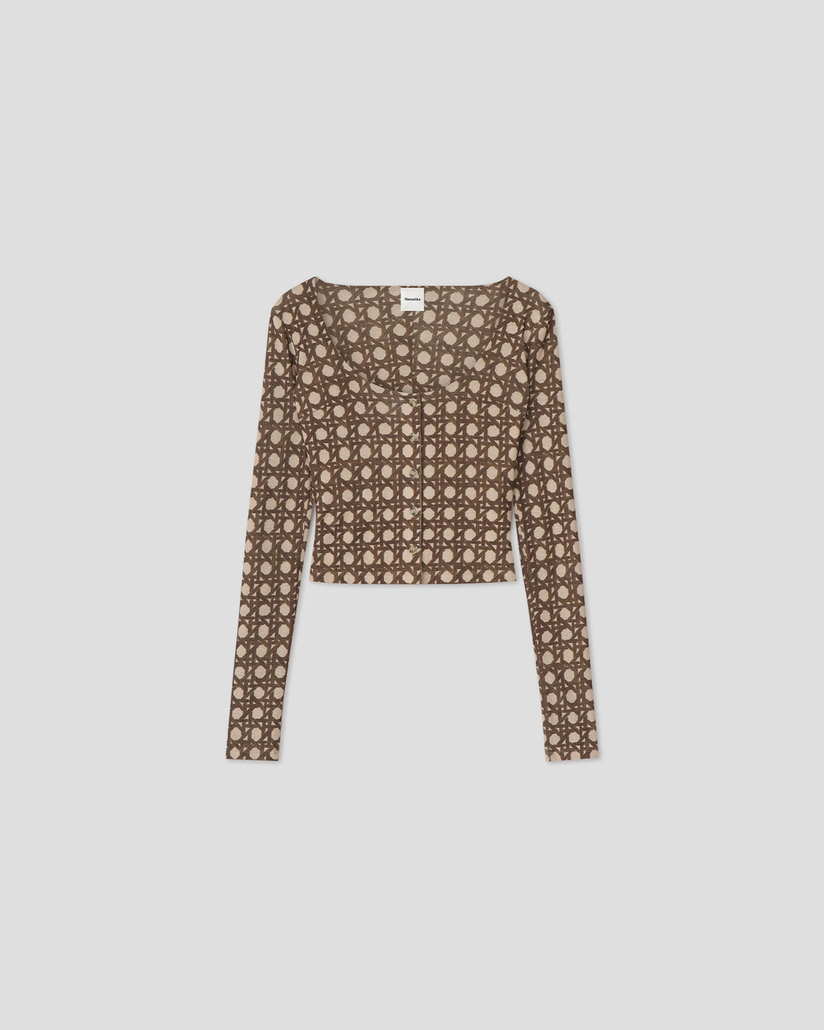 Patli Cropped cardigan - Rattan Polka | Nanushka