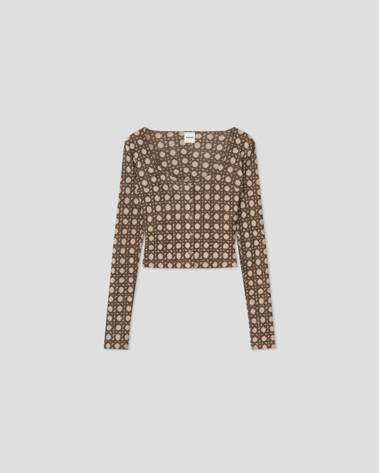 Patli Cropped cardigan - Rattan Polka | Nanushka