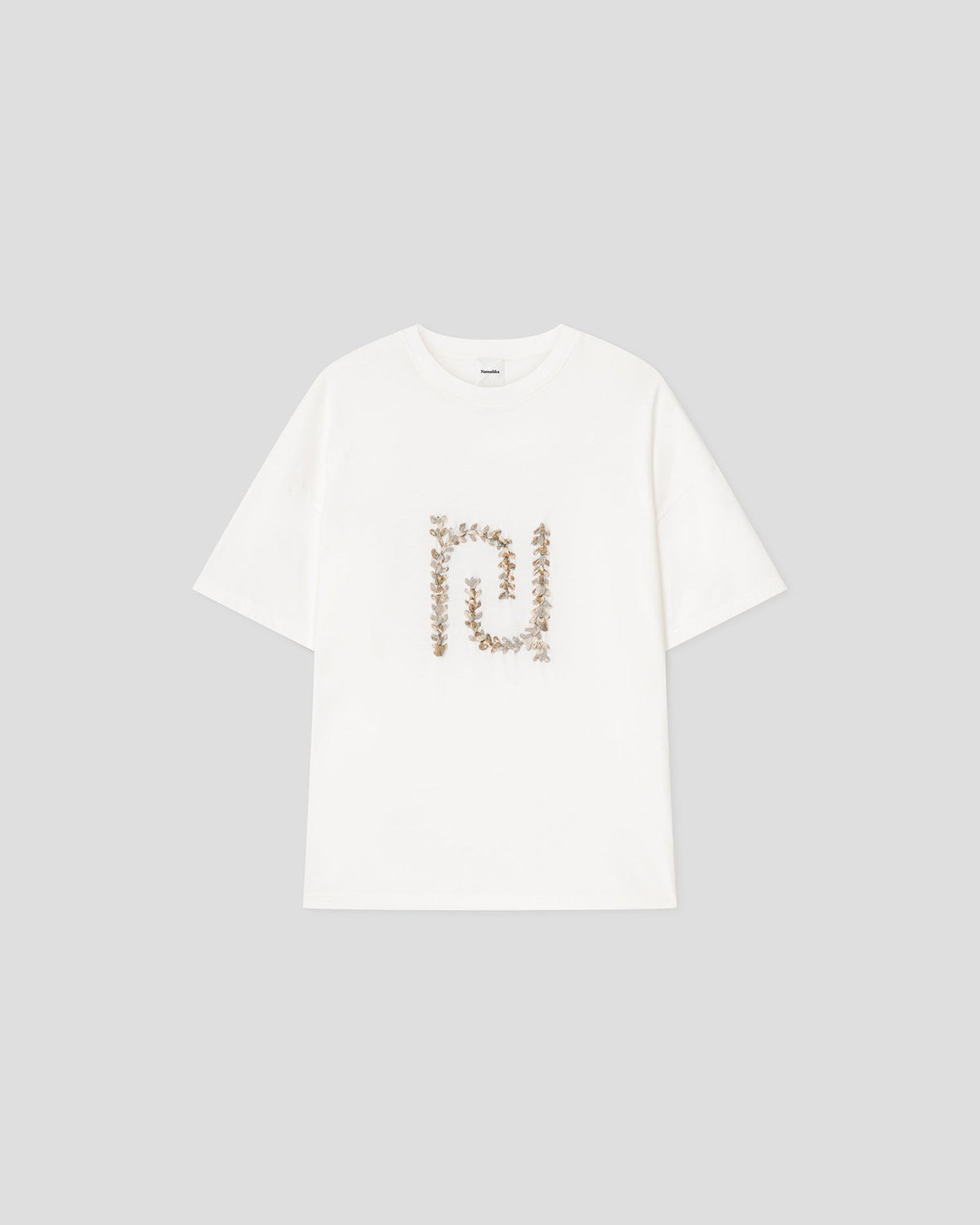 Wren Embroidered T-shirt - Off White/Paisley | Nanushka
