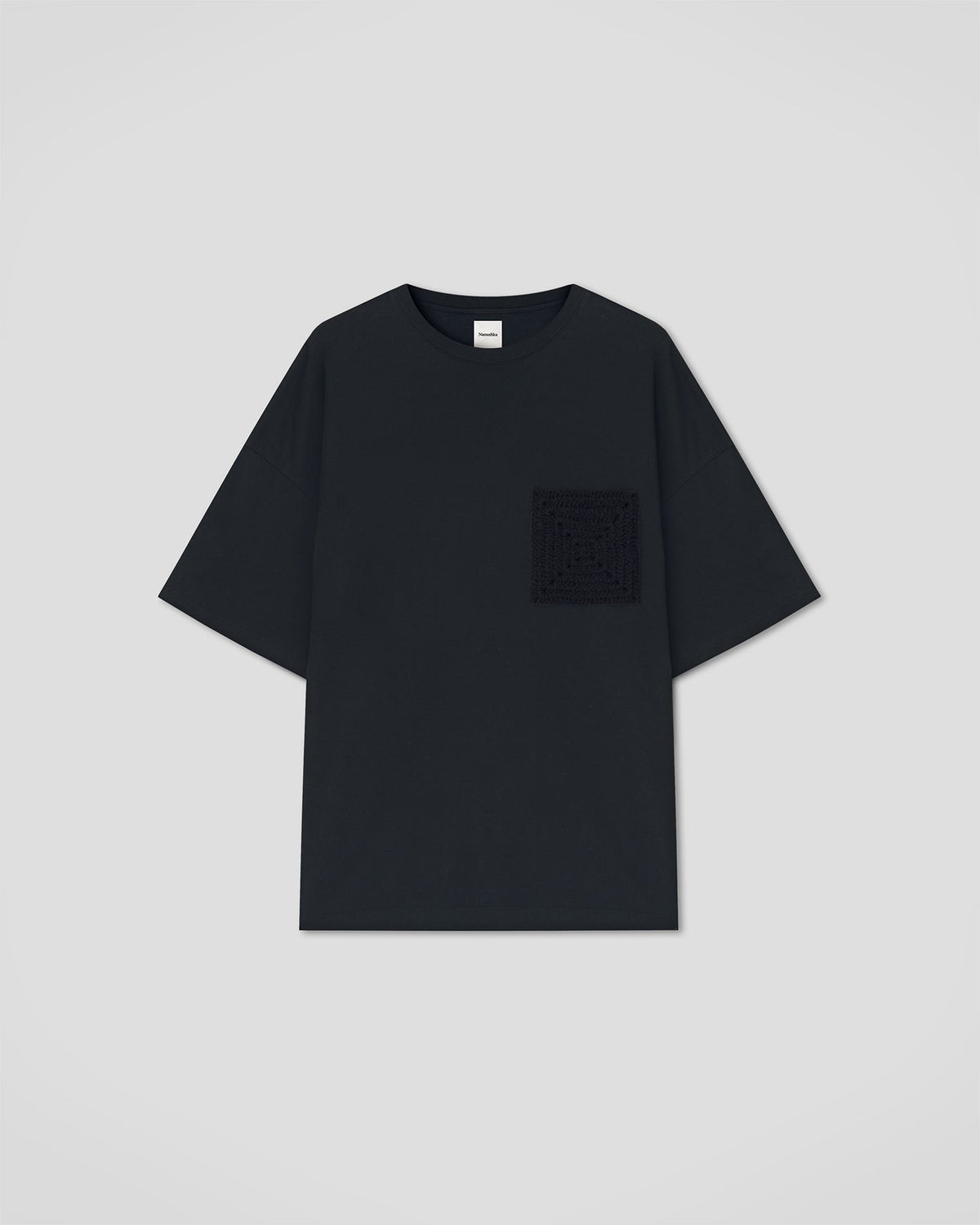 Wren Origami Crochet T-shirt - Black | Nanushka
