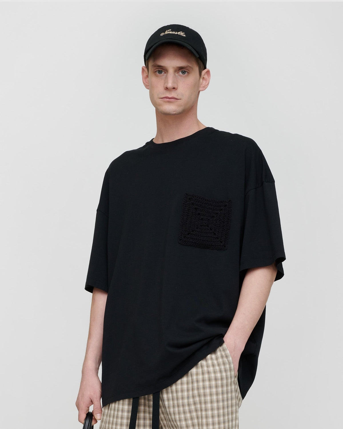 Wren Origami Crochet T-shirt - Black | Nanushka