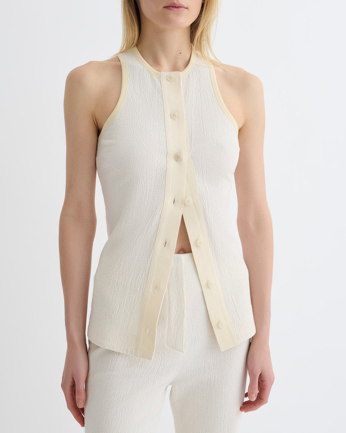 Arne Crepe Top - Creme | Nanushka