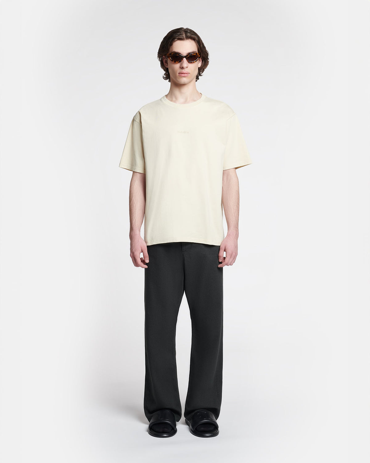Reece Embroidered T-shirt - Shell | Nanushka