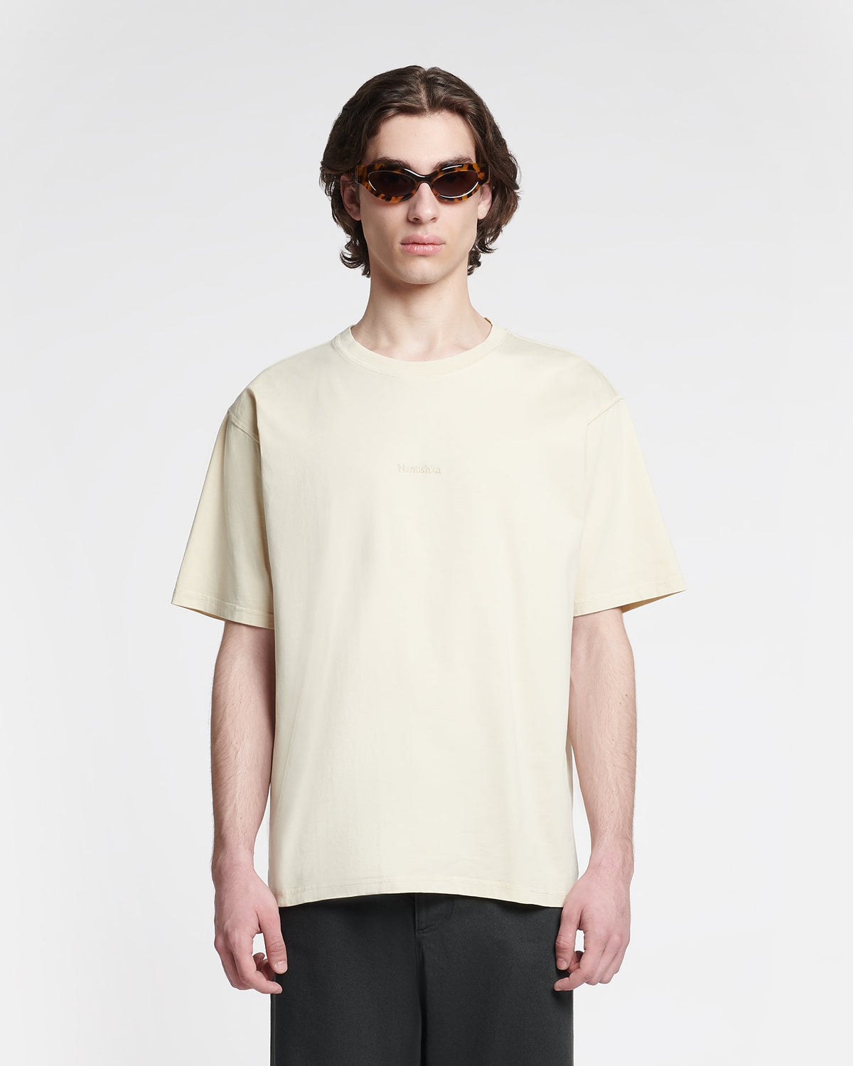 Reece Embroidered T-shirt - Shell | Nanushka