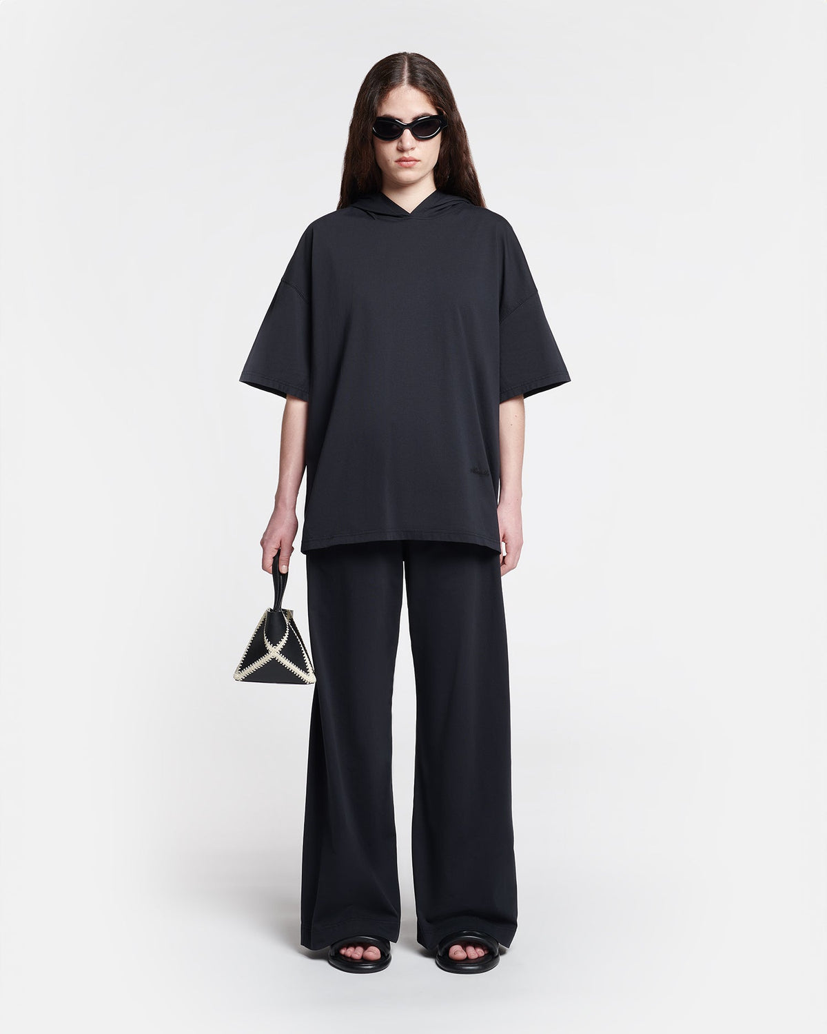 Kacper Hooded t-shirt - Black | Nanushka