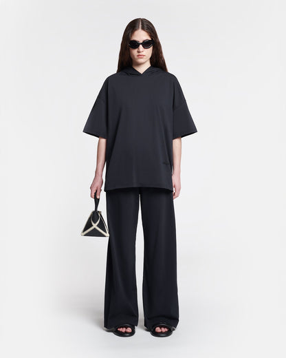 Kacper Hooded t-shirt - Black | Nanushka