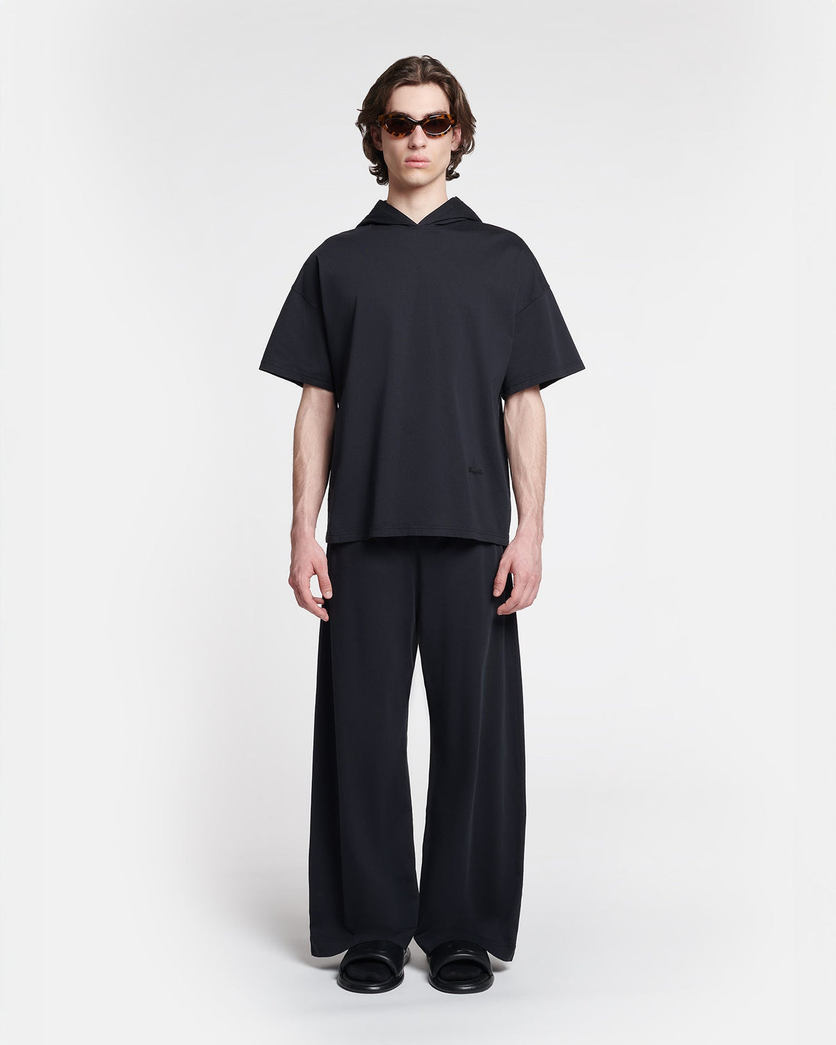 Kacper Hooded t-shirt - Black | Nanushka