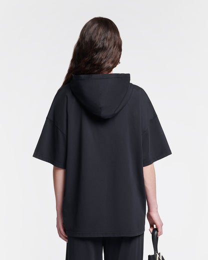 Kacper Hooded t-shirt - Black | Nanushka