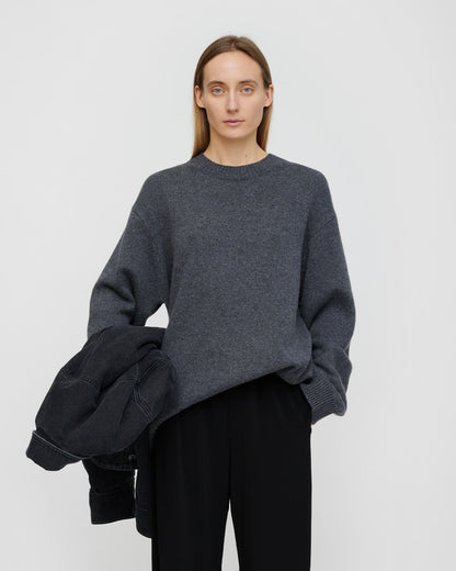 Renea Wool blend sweater - Storm Grey | Nanushka