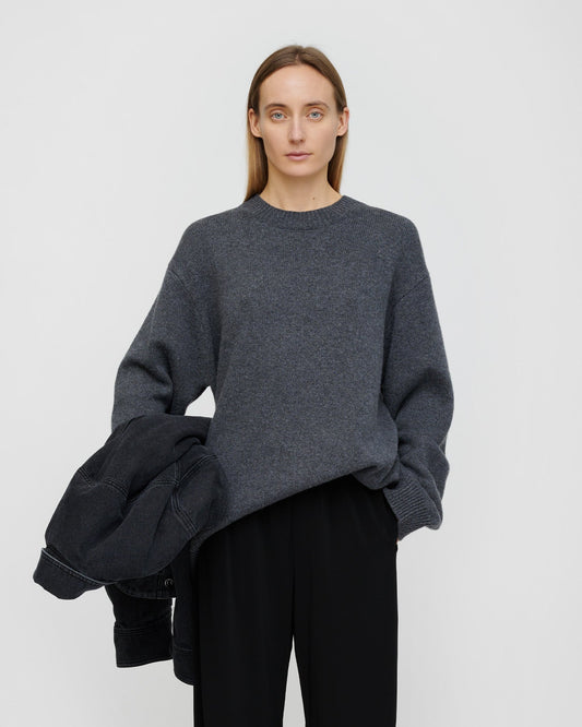 Renea Wool blend sweater - Storm Grey | Nanushka
