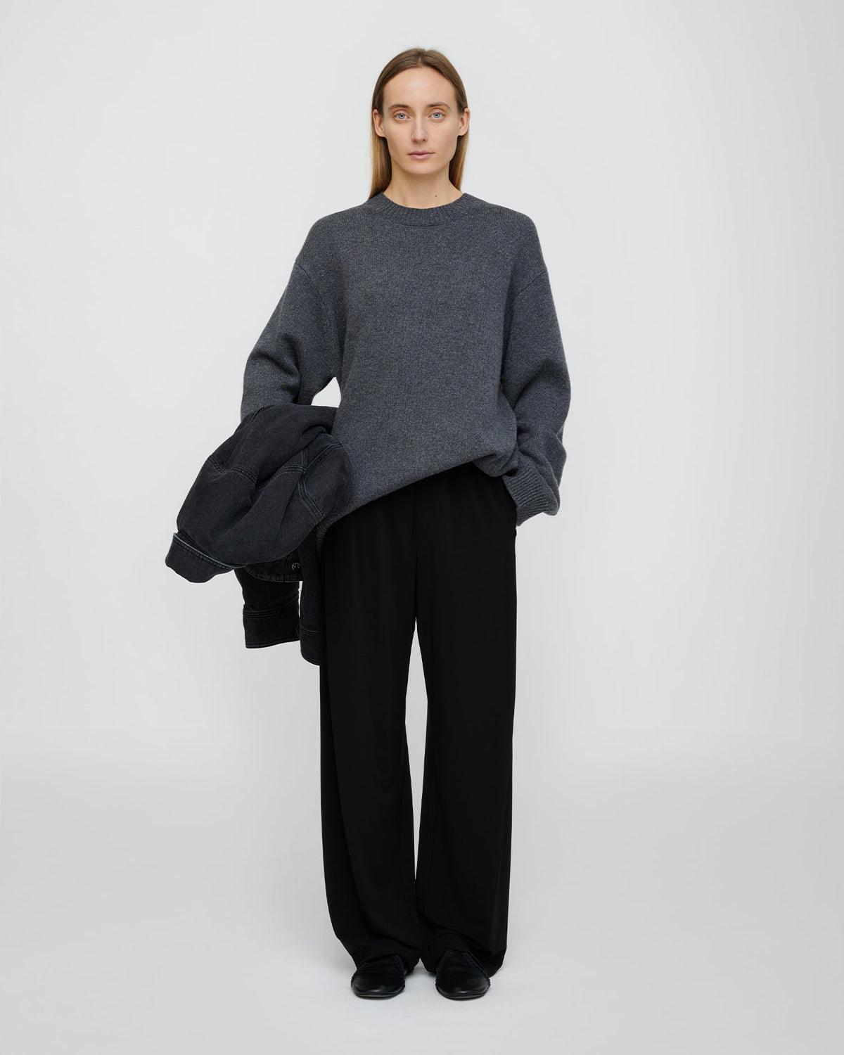 Renea Wool blend sweater - Storm Grey | Nanushka