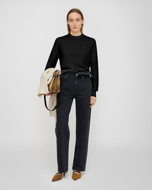 Nadra Fine merino sweater - Black | Nanushka