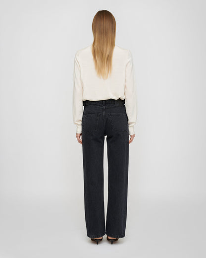 Nadra Fine merino sweater - Creme | Nanushka