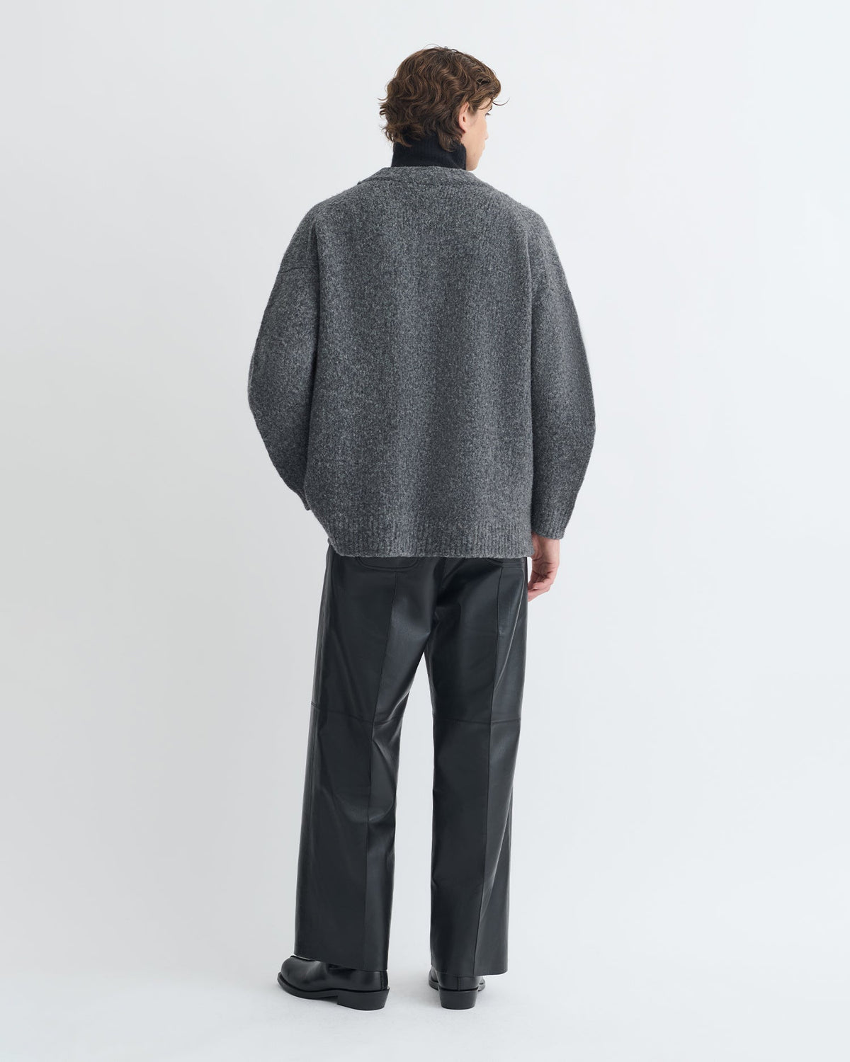 Kylen Brushed merino sweater - Charcoal/Black | Nanushka