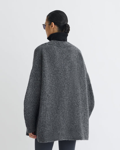 Kylen Brushed merino sweater - Charcoal/Black | Nanushka