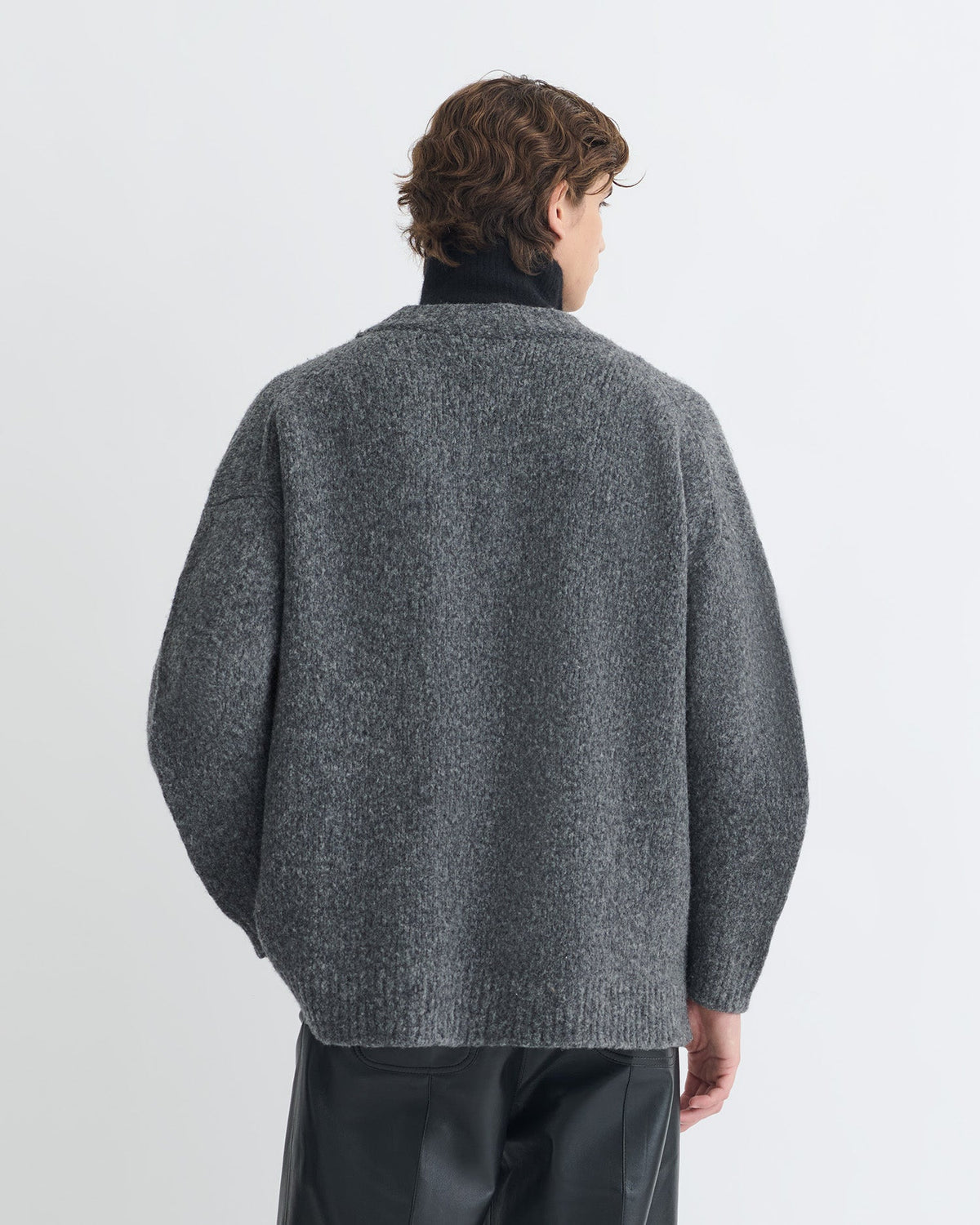 Kylen Brushed merino sweater - Charcoal/Black | Nanushka