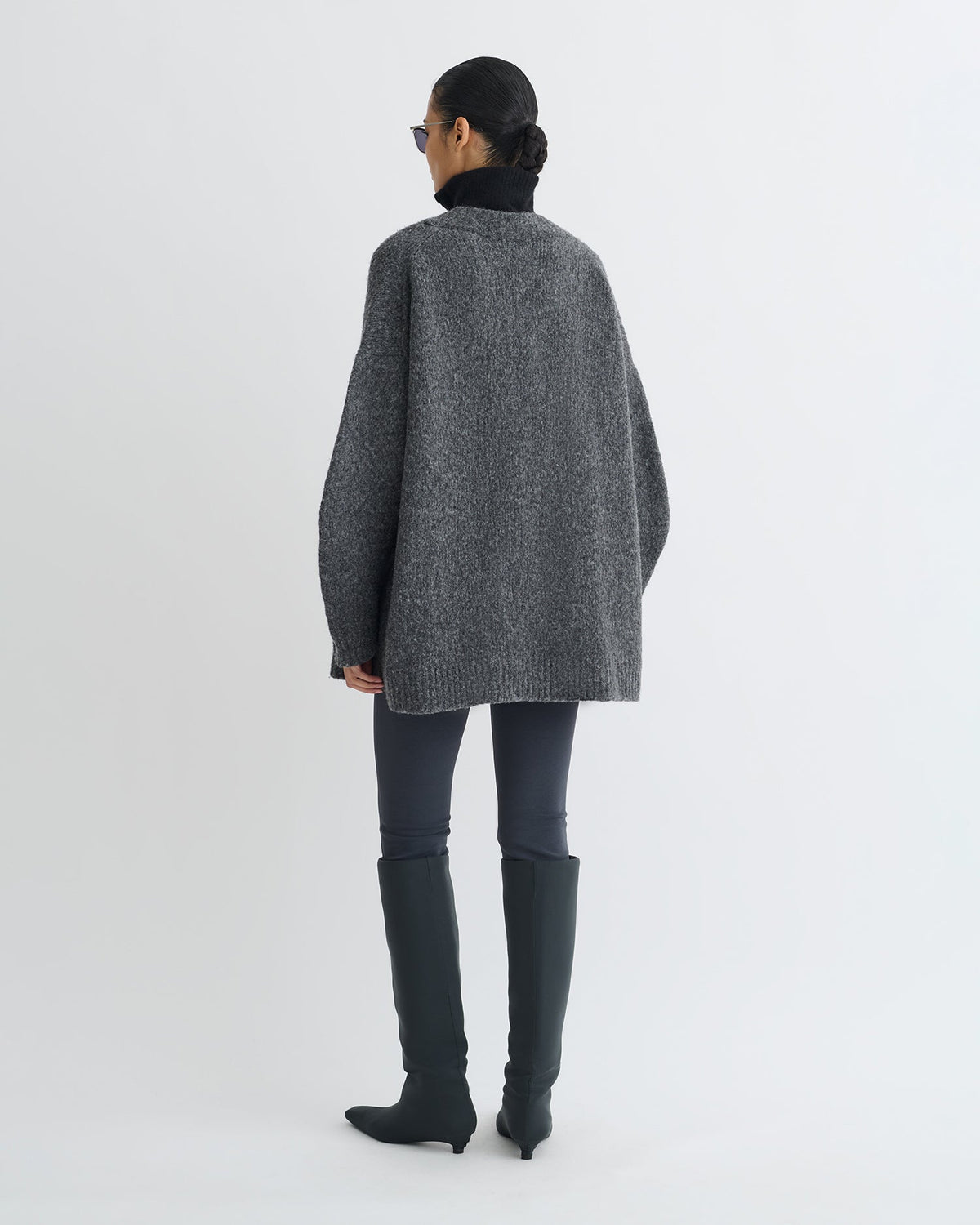 Kylen Brushed merino sweater - Charcoal/Black | Nanushka