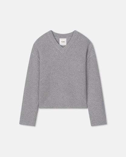 Morcar Merino and cashmere sweater - Light Grey | Nanushka